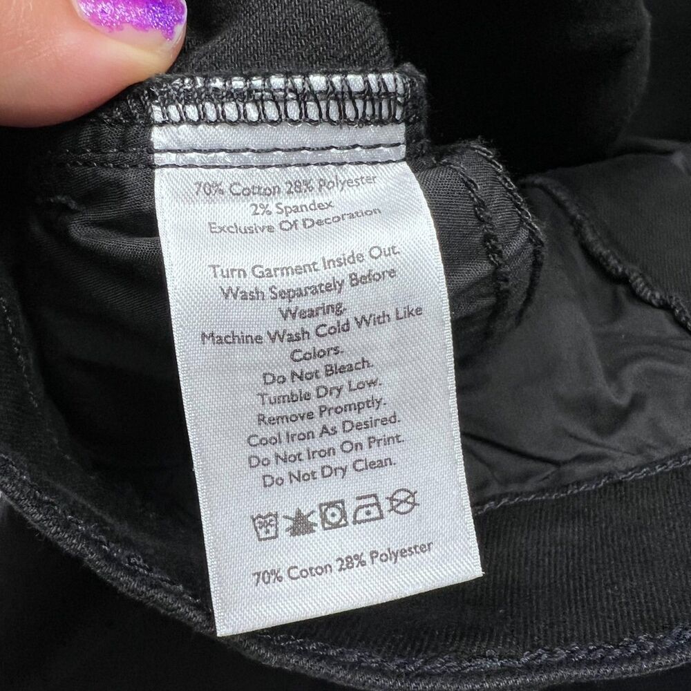 Eddie Bauer NWT Women's Venture Stretch Slim Straight Black Jeans Size 14T - Picture 4 of 7